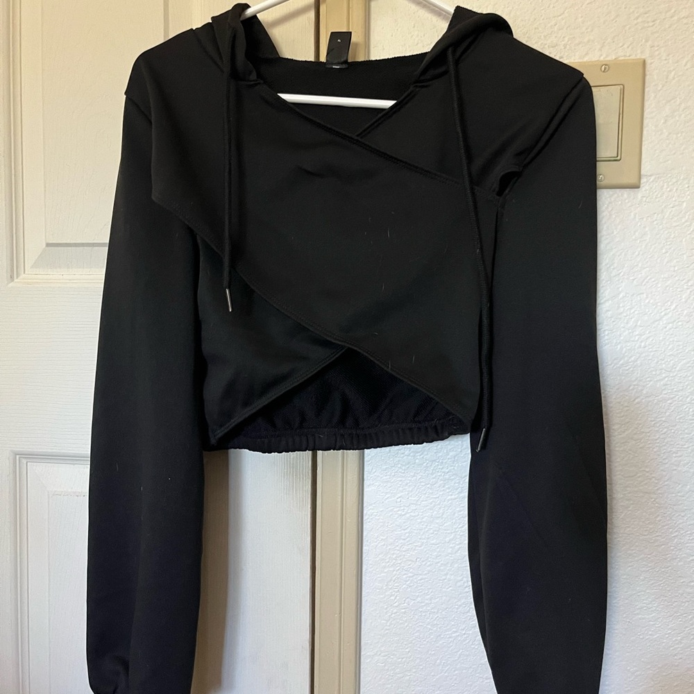Rave Black Women's Cropped Hoodie